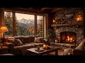 Cozy Cabin Study Music with Rain &amp; Fireplace 🔥🌧️ Deep Focus, Relaxing Piano Ambience for Studying,