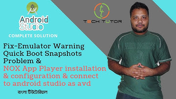 [FIXED] Android studio Emulator Warning Quick Boot Snapshots not supported problem #Tech_Tutor