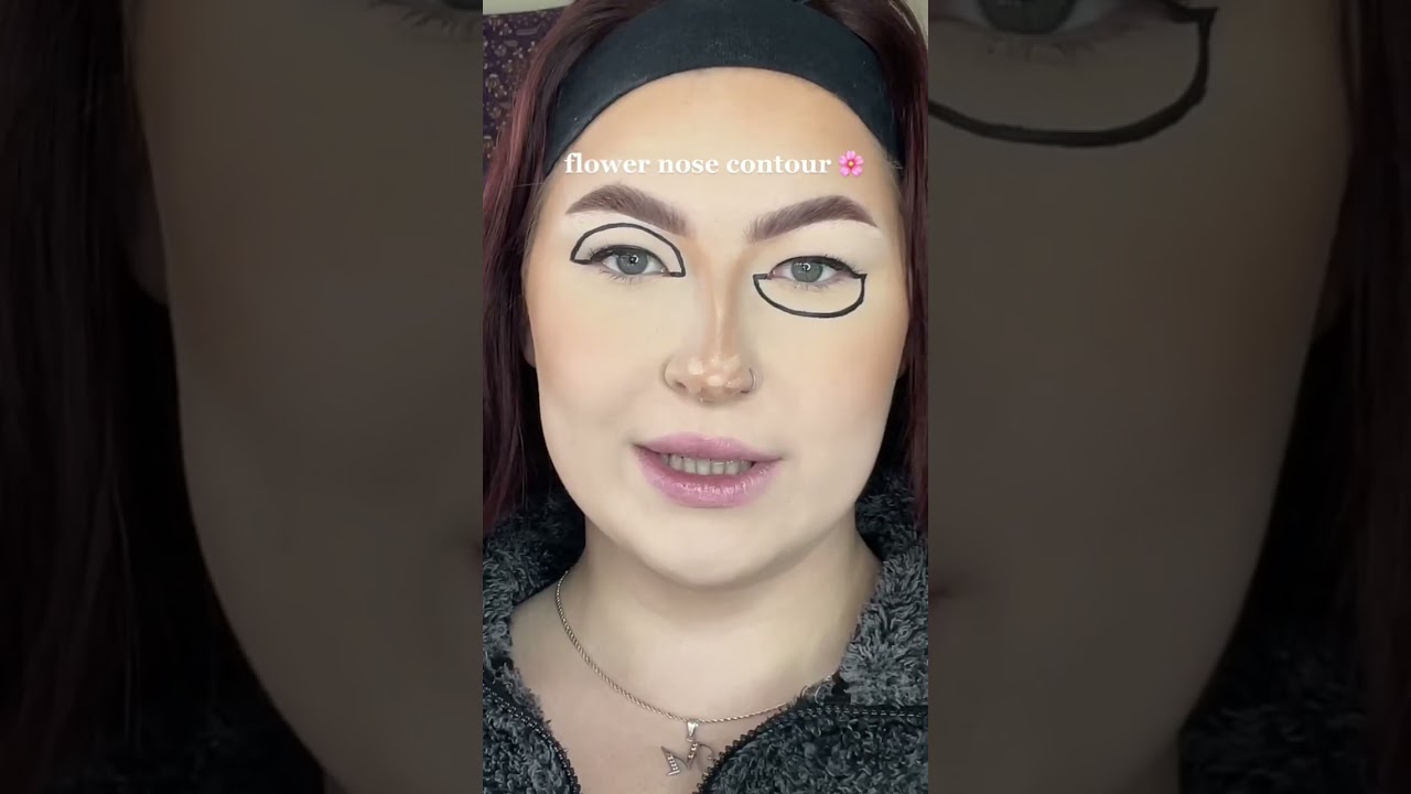 контур носа в виде цветка 