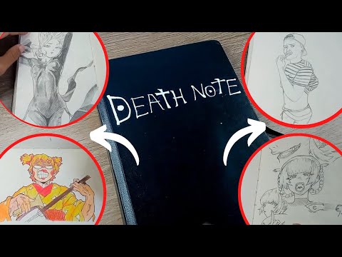 MELHORES DESENHOS NO MEU SKETCHBOOK DO DEATH NOTE
