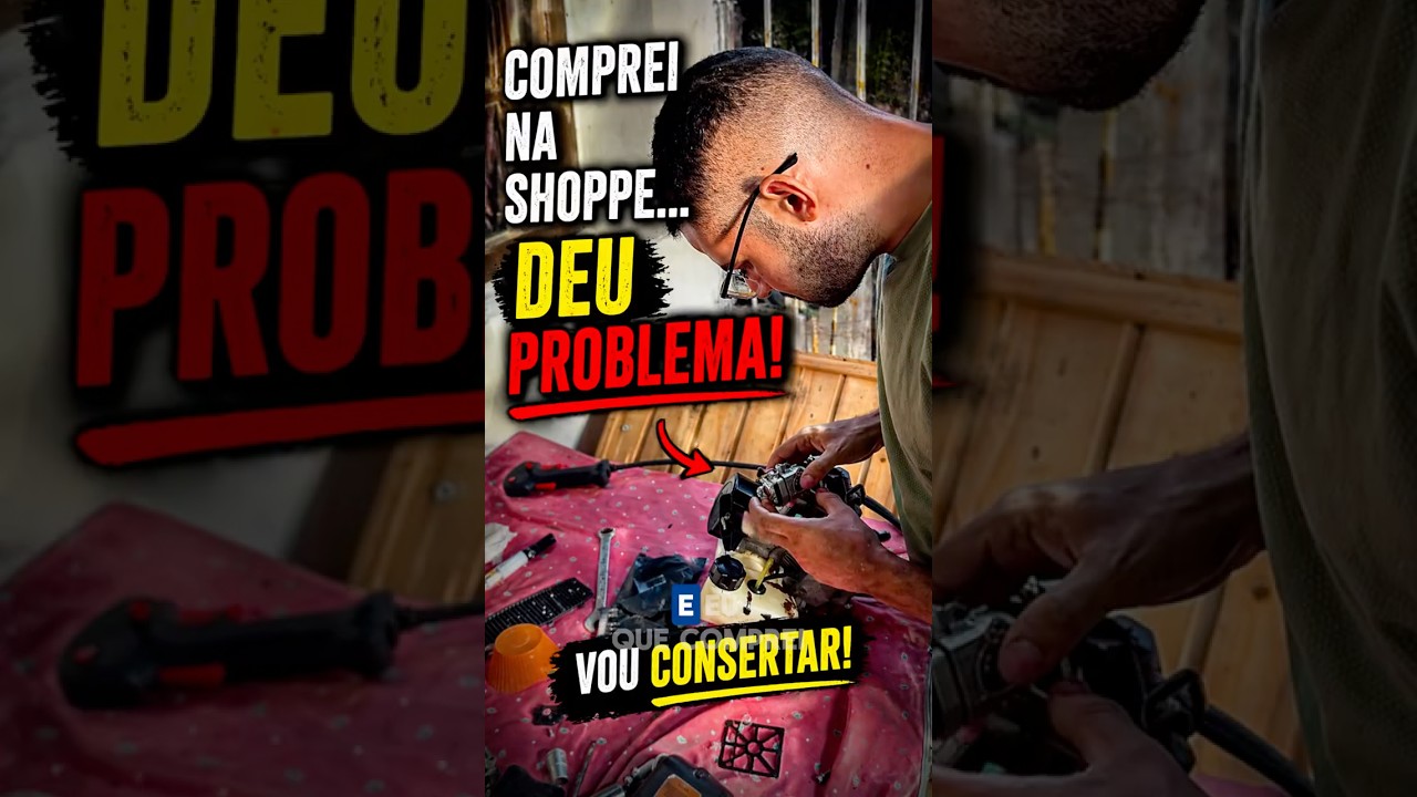 Roçadeira da Shopee não funcionou… resolvi assim por R$50 😳 #sitio   #ferramentas #construção #diy