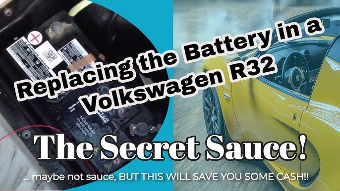 How to replace the battery in a VW Mk5 R32 Golf - YouTube