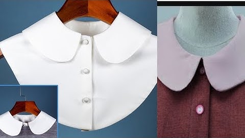 DIY/ Rounded peter pan collar shirt blouse with button up/ best way for beginners / brown paperwork/