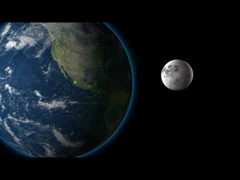 سبحان الله شاهد حركة القمر حول الأرض رائع فيديو توضيحي قصير      