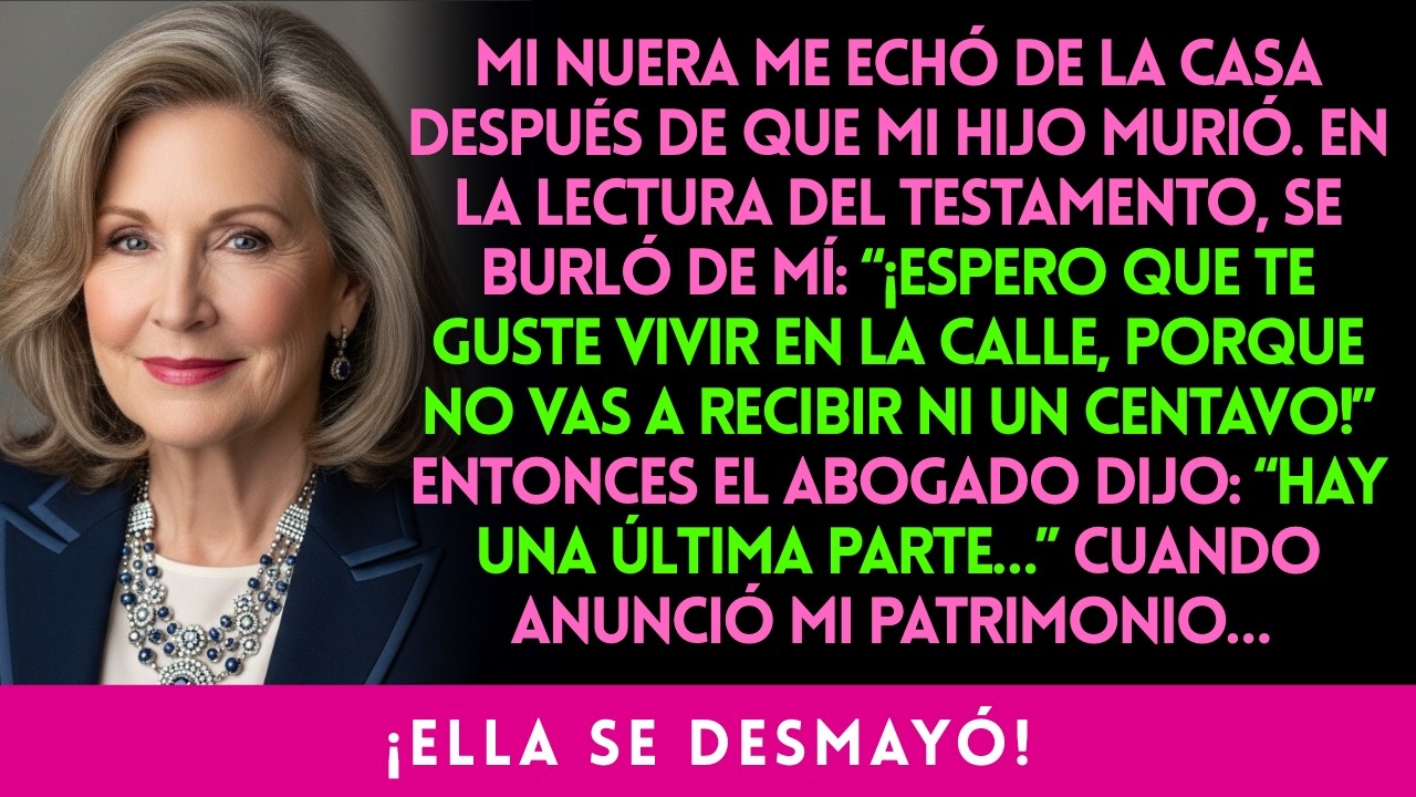 MI NUERA ME ECHÓ DE LA CASA DESPUÉS DE QUE MI HIJO MURIÓ