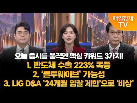 [오늘의 키워드] 반도체 수출 223% 폭증·’블루웨이브’ 가능성·LIG D&A ’24개월 입찰 제한’으로 ‘비상’ /성하준, 노광민 MBN골드 매니저