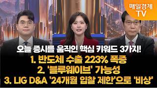[오늘의 키워드] 반도체 수출 223% 폭증·’블루웨이브’ 가능성·LIG D&A ’24개월 입찰 제한’으로 ‘비상’ /성하준, 노광민 MBN골드 매니저