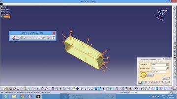 How to thicken the surface component in CatiaV5