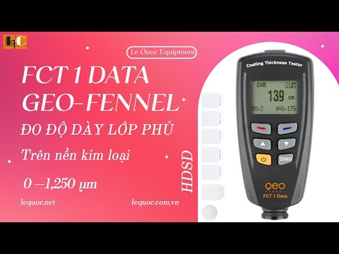 User guide - FCT 1 Data Coating Thickness Gauge - Geo Fennel #1