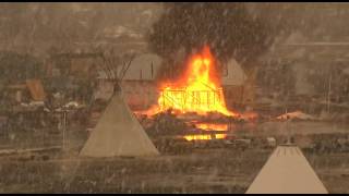 Fires at Dakota Access pipeline protest camp