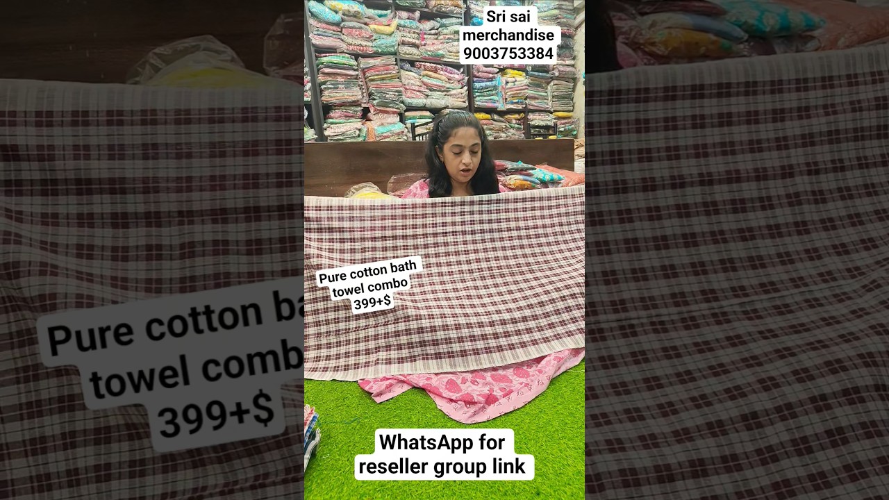 Sri sai merchandise: 9003753384.combo of 5 pure cotton bath towels 399+WhatsApp for reseler group