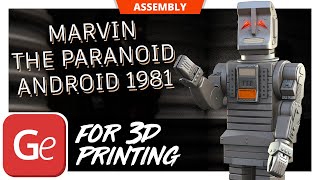 Marvin The Paranoid Android 1981 3D Printing Model | Assembly by Gambody