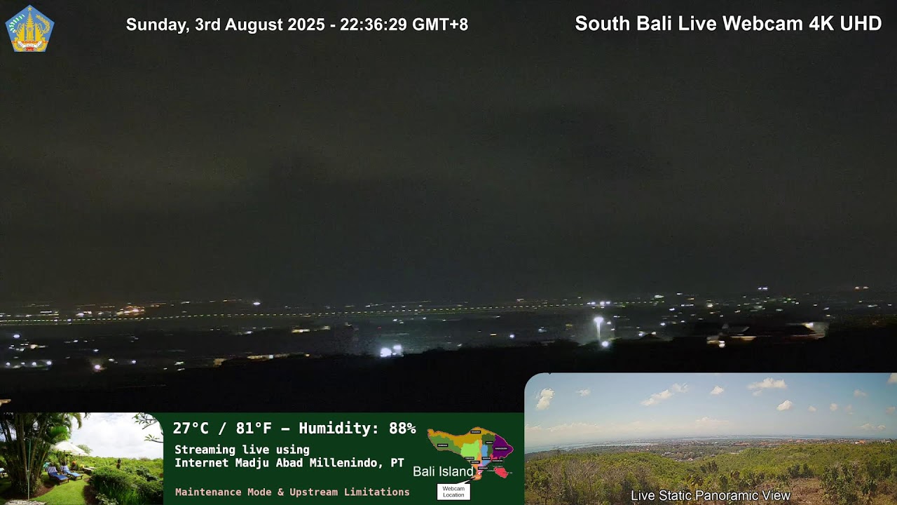 Bali Weather Today Live Webcam | Bali Weather Now with Temperature and Humidity | Bali Weather Live