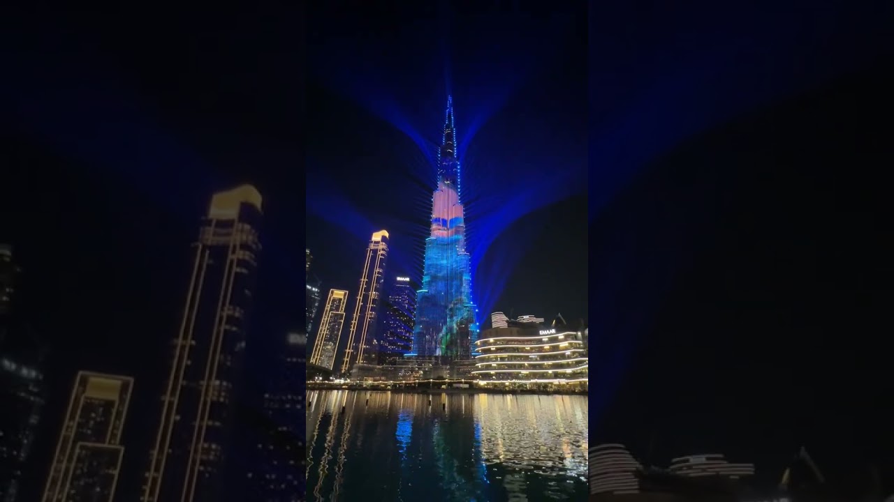 Dubai Burj fountain area 2