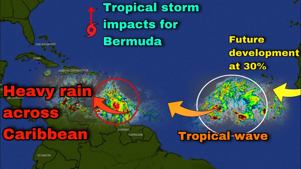 Tropical wave moves in, heavy rain across Caribbean • Future wave could ...