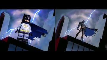Batman the Animated Series Intro in LEGO - Side by Side Version