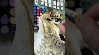 Painting my Wolf Mask #wolfart
