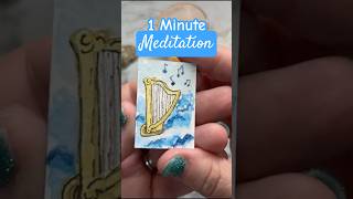 🧘🏻‍♀️🎨✨ 1 Minute Meditation Box Breath, a Tiny Harp in the Clouds #meditation #art #tinyart