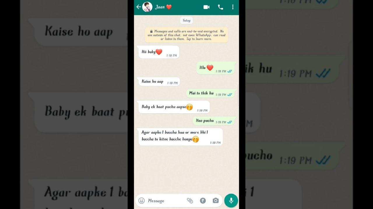 Romantic bf gf chatting ❤️🥰 