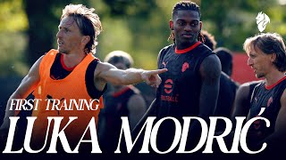 Luka Modri  First Training At Milanello
