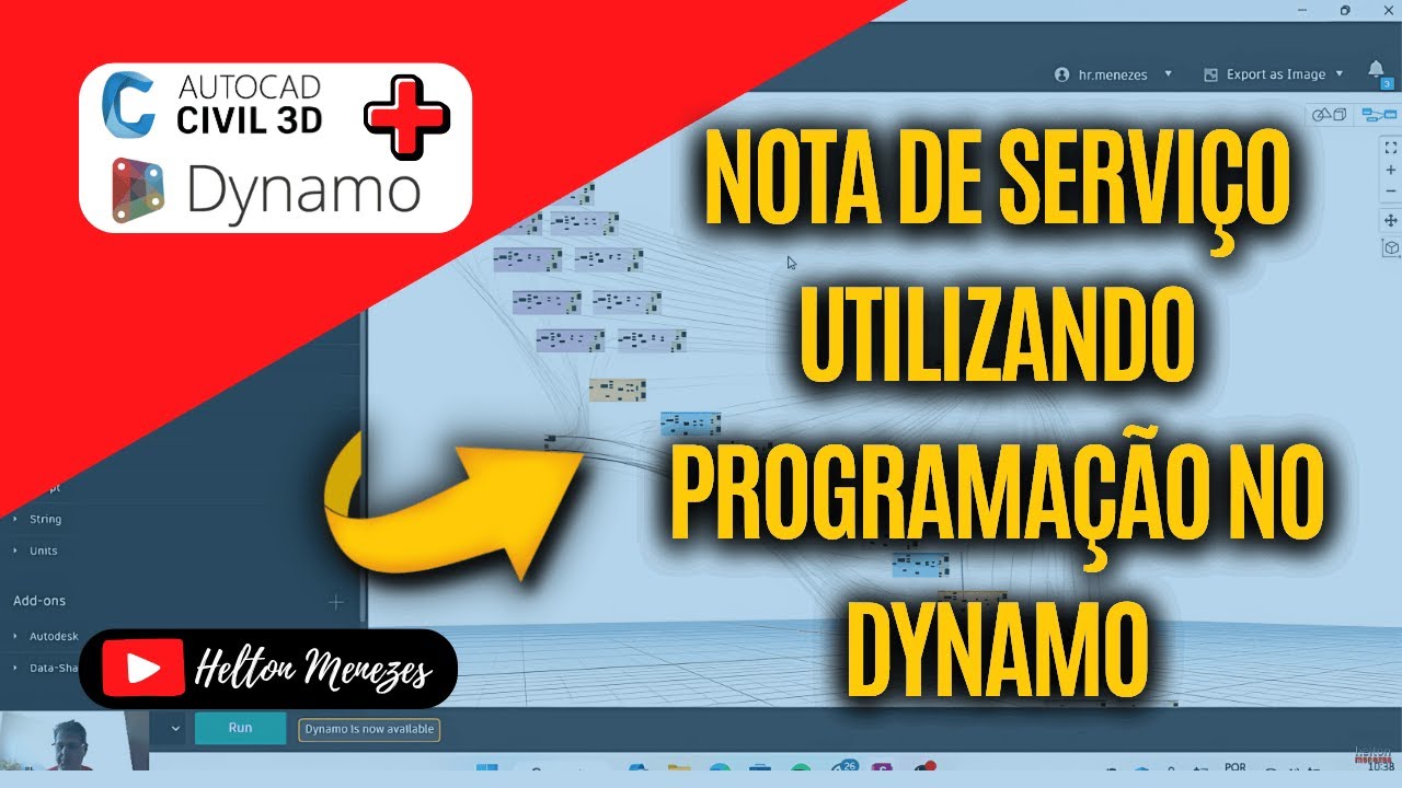 Nota de Serviço: Usando Civil 3D + Programação no Dynamo #civil3d #dynamo