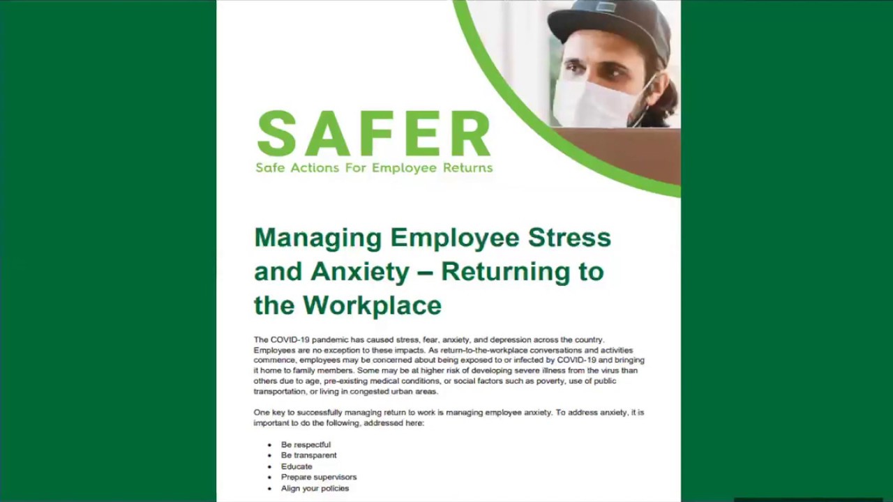 Safe Actions for Employee Returns: Managing Anxiety | National Safety Council