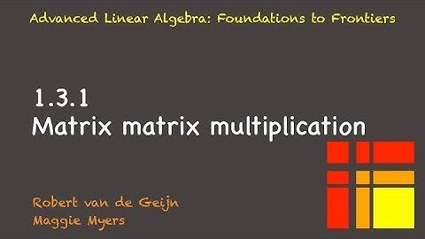 01.3.1 Matrix-matrix multiplication