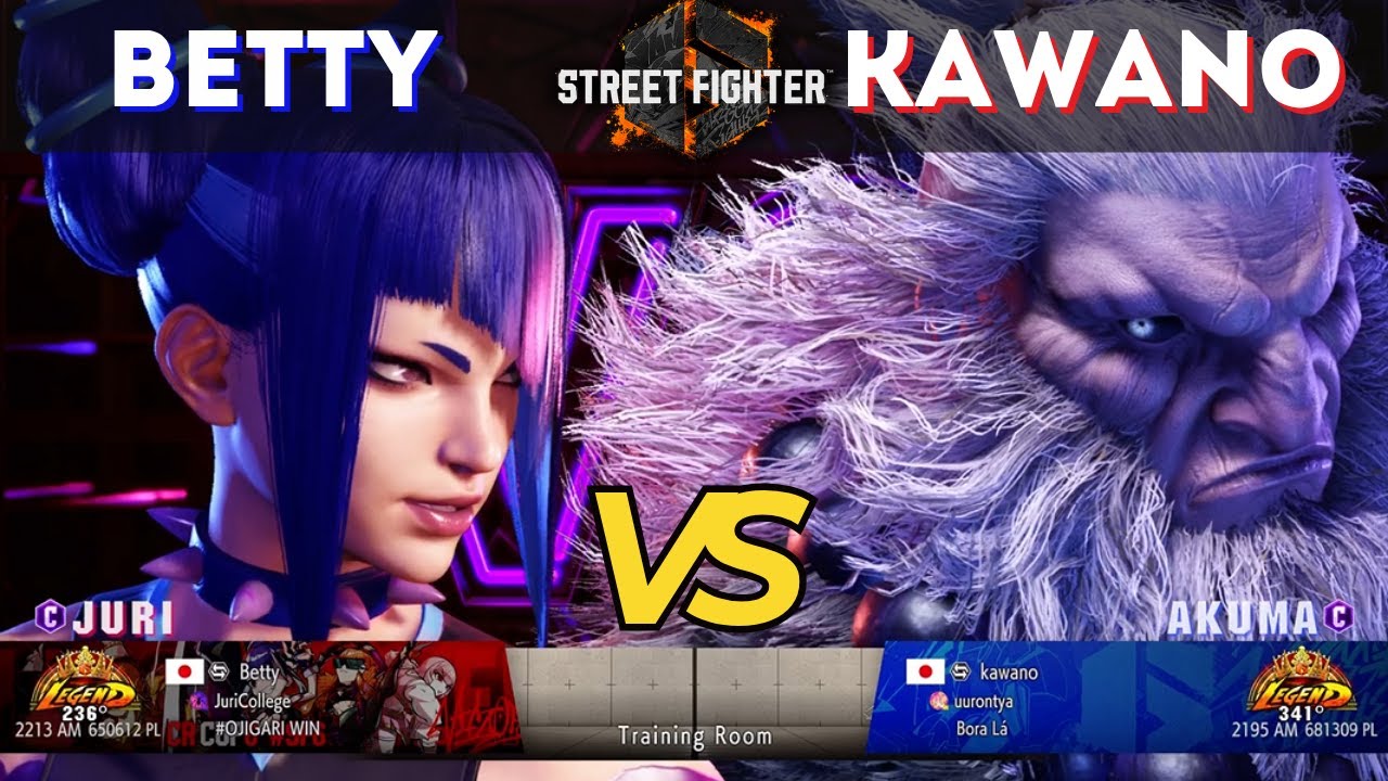 SF6 ▰ BETTY (Juri) vs KAWANO (Akuma) 👊 Ranked Match - High Level Gameplay