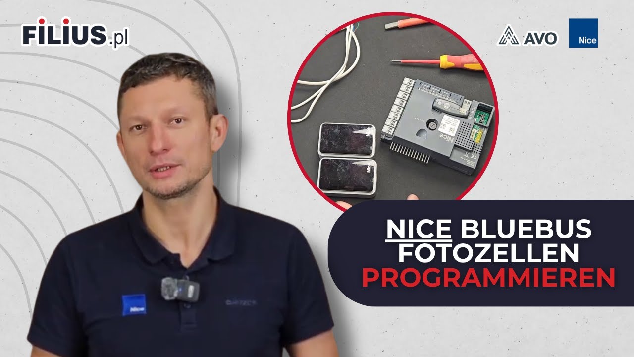 NICE BlueBus Fotozellen anschließen Anleitung zum Anschluss an NICE — free download