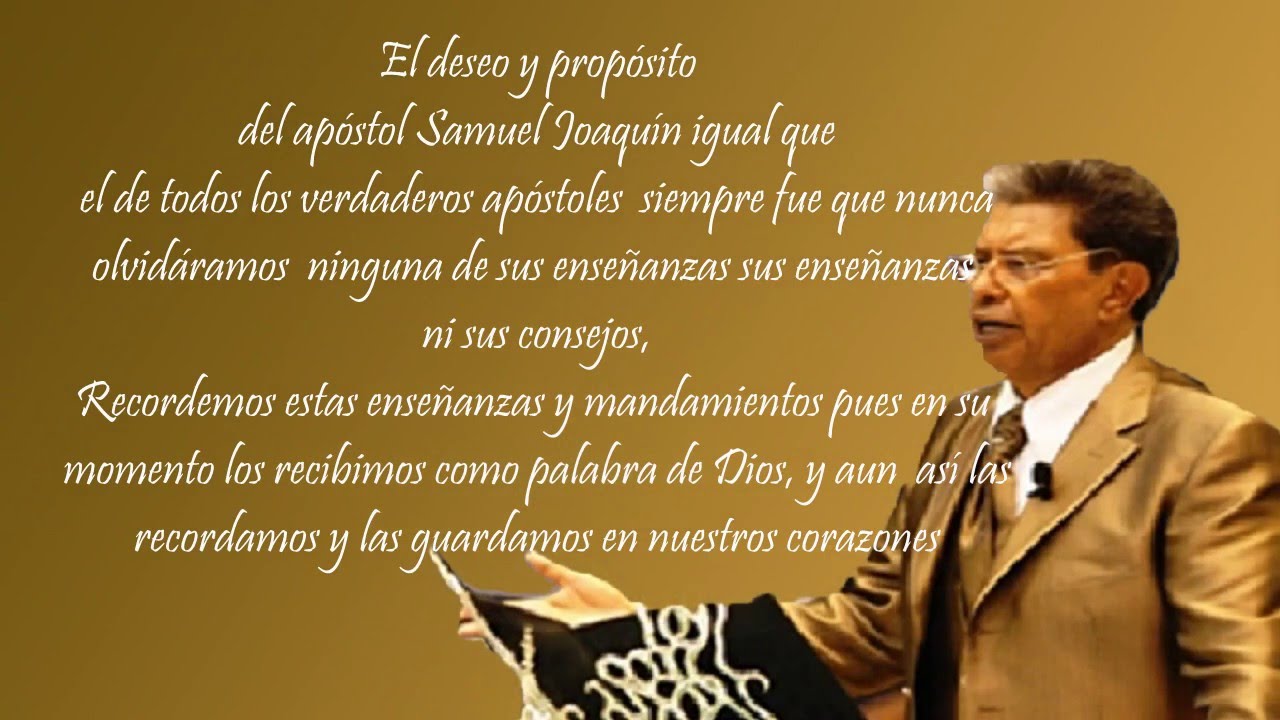 LLDM Apóstol Samuel Joaquin estudio 