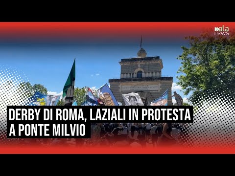 Video Derby di Roma senza tifosi della Lazio: Curva Nord a Ponte Milvio per protesta