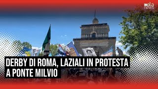 Derby di Roma senza tifosi della Lazio: Curva Nord a Ponte Milvio per protesta