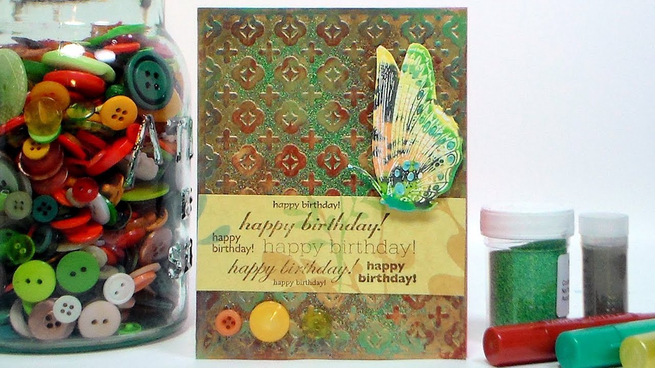 Inked Double Embossing {faux copper} technique