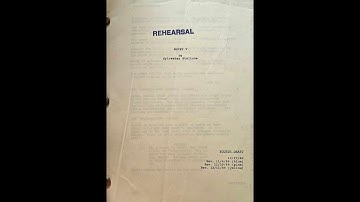 ROCKY V REHEARSAL ORIGINAL SCRIPT 1989