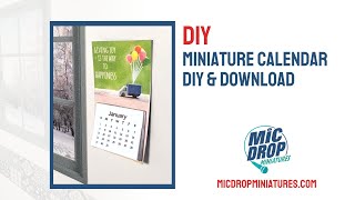 Miniature Calendar Download and DIY