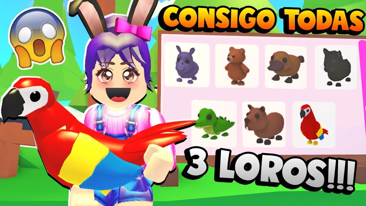 Consigo Todas Las Mascotas De Jungla 3 Loros Adopt Me Roblox - soy una cobaya y una ni#U00f1a me compra roblox