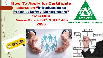 How to Apply at National Safety Council on Process Safety Management | PSM| NSC, India Video#46