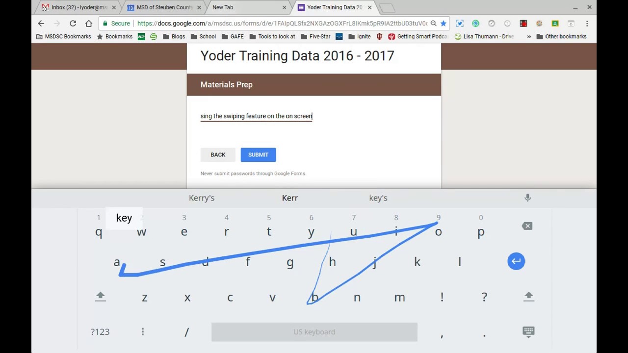 Chromebook Keyboard Swipe YouTube
