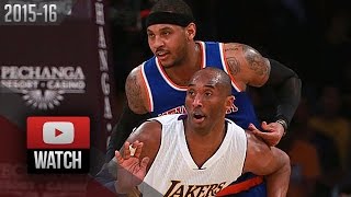 Carmelo Anthony vs Kobe Bryant LAST Duel Highlights (2016.03.13) Lakers vs Knicks - ELITE!