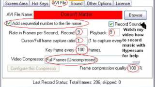 Perfect Hypercam Settings and **LICENSE CODE UPDATE**