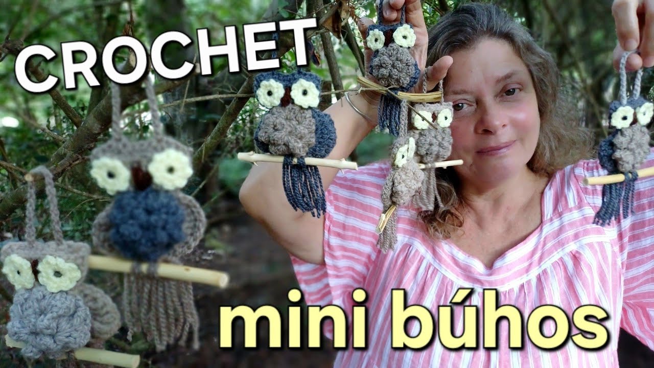 CROCHET, mini LECHUZAS colgantes, paso a paso