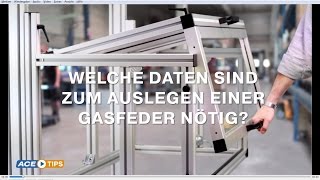 ACETips – Welche Daten sind zum Auslegen einer Gasfeder nötig?