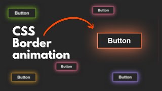 How to make CSS Button Border Animation for Beginners using HTML and CSS | CSS Border Animation