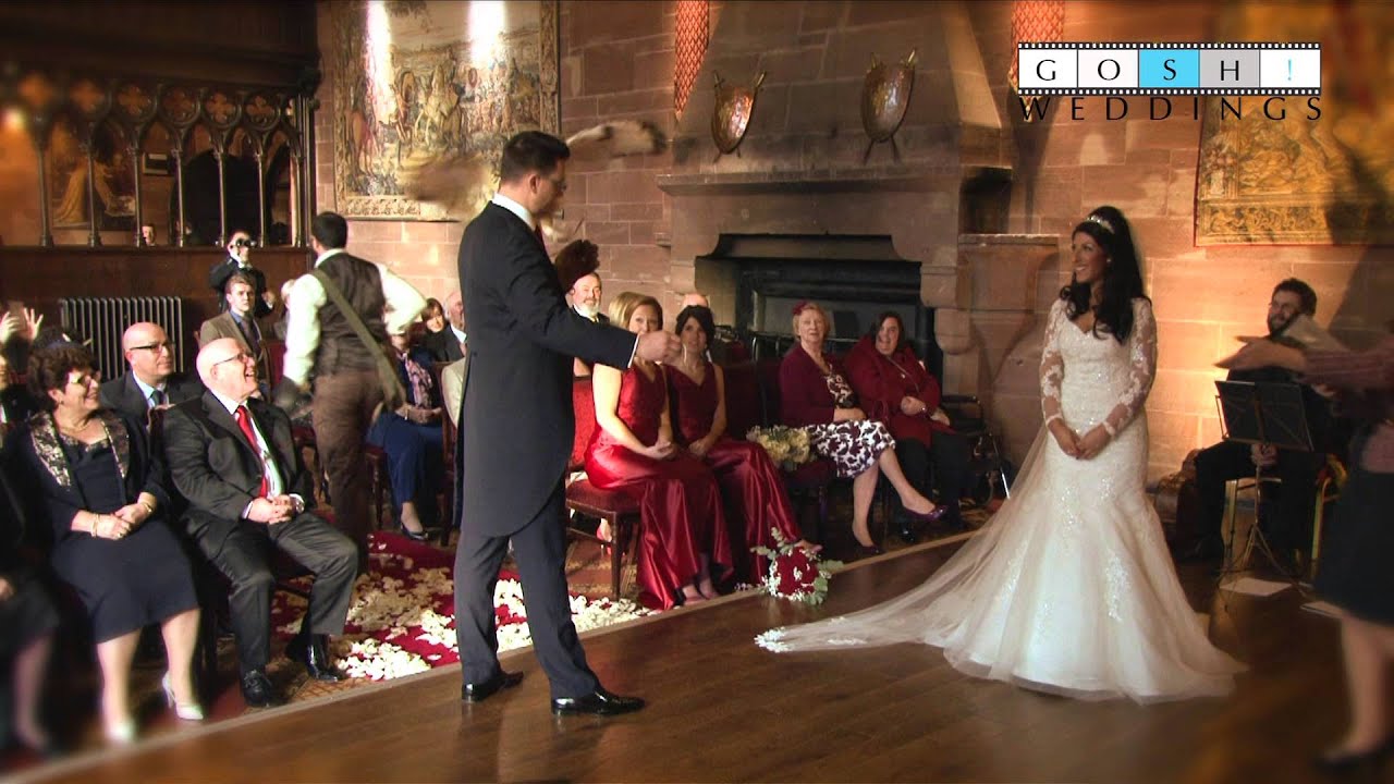 Peckforton Castle - Flying Ring Bearer - Owl delivers wedding rings