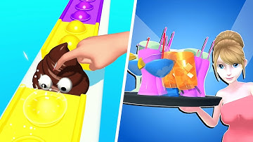 Pop Run 3D VS Waitress Run 3D - All Levels SpeedRun Gameplay Android iOS Ep1