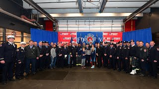 FDNY holds Line of Duty Death Plaque Dedication Ceremony for Firefighter William P. Moon at Rescue 2
