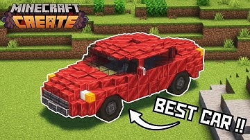 I built the BEST CAR in Minecraft using Create mod and Warium!! (Minecraft showcase)