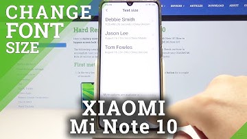 How to Change Font Size in XIAOMI Mi Note 10 – Customize Letters