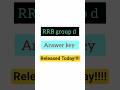 RRB Group D Answer Key Out!! 🔐 #shorts #shortsfeed