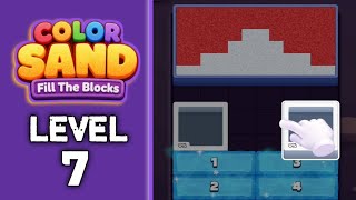 Color Sand: Fill The Blocks Level 7 Gameplay Solution